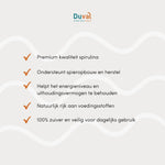 USP’s Duval Spirulina – zuivere microalg, rijk aan eiwitten, aminozuren en chlorofyl ter ondersteuning van paarden.